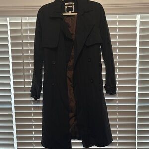 Who What Wear Women's Black Trench Coat